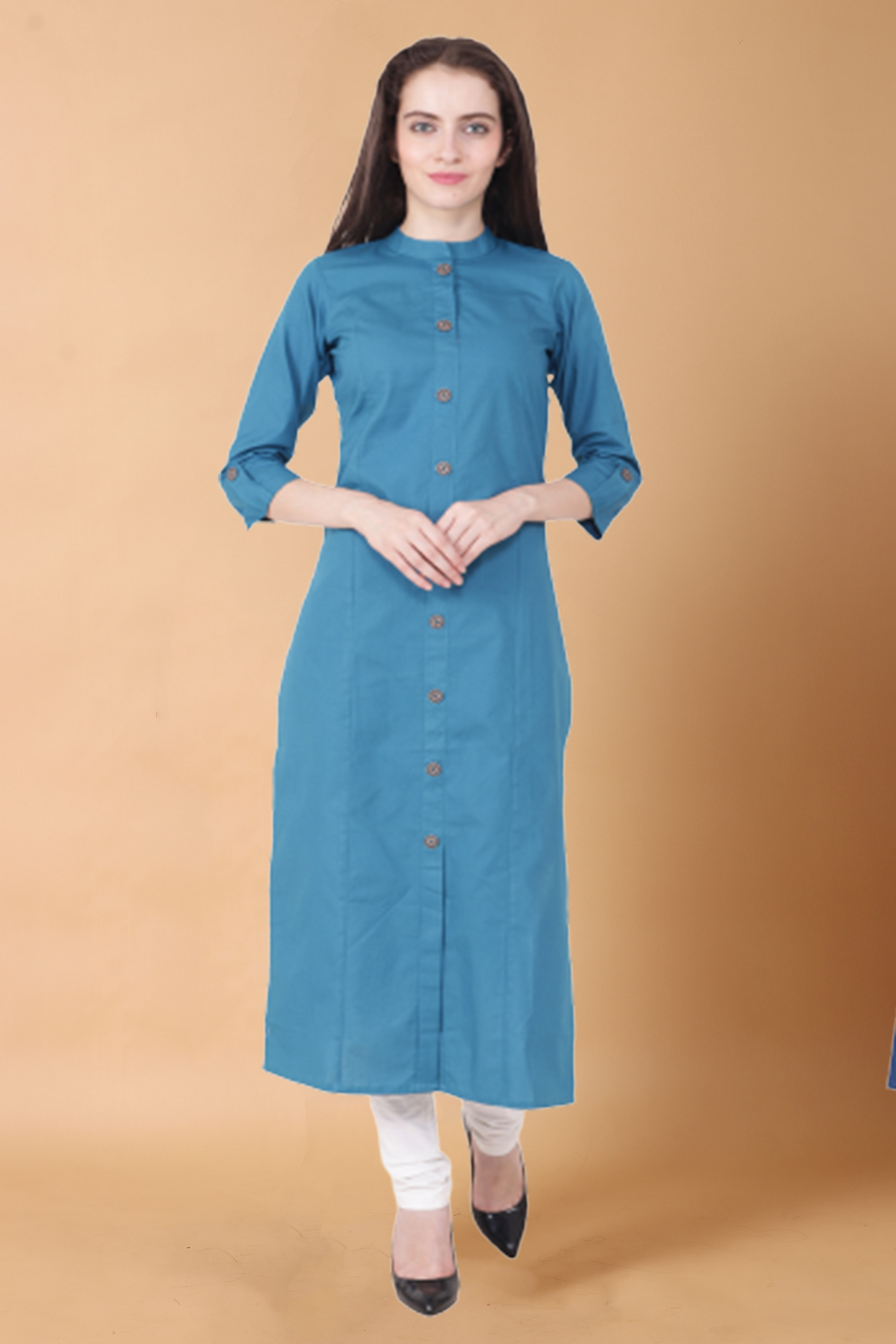 Royal Blue Solid Colour Kurtis – The Pajama Factory